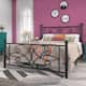 VECELO Metal Bed Frame with High Headboard and Footboard, Platform Beds with Heavy Duty Mattress Foundation