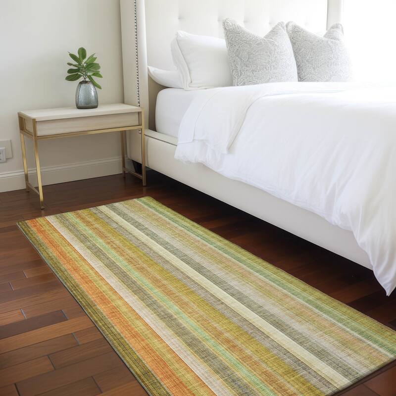 Bato Stripe Weather Resistant Versatile Elegance Outdoor Rug