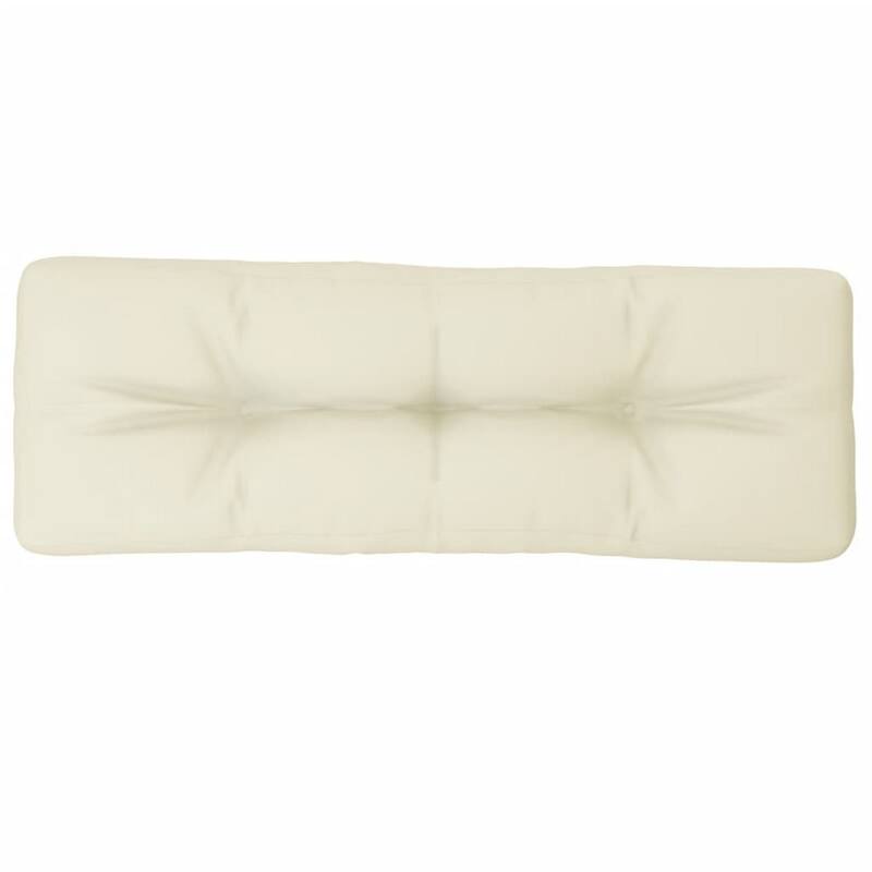 Moni Outdoor Cushion for Bench, Deep Tufted, White Fabric, 47 Inch