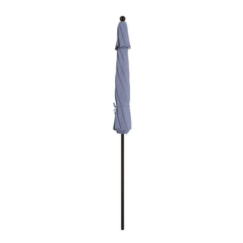 California Umbrella 9' Rd. Aluminum Frame, Fiberglass Rib Patio Umbrella with Sunbrella Fabric, Base Not Included