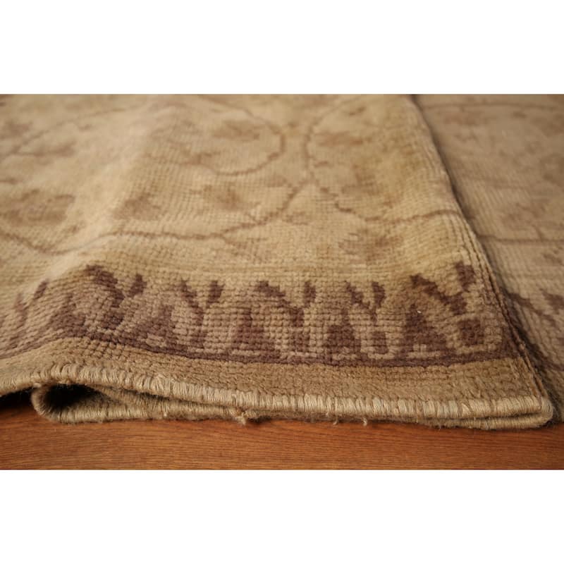 Antique Vegetable Dye Oushak Large Turkish Rug Handmade Wool Carpet - 16'7" x 19'3"