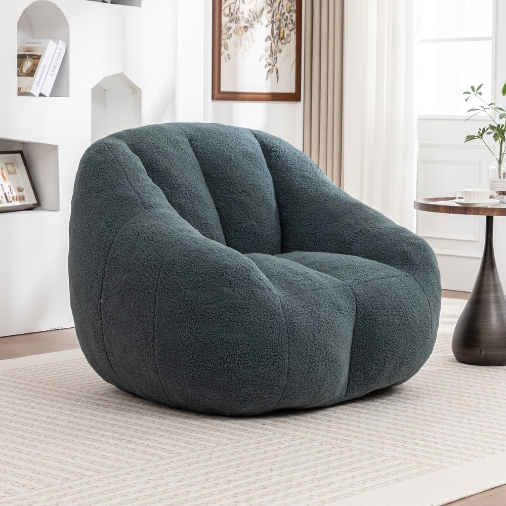 Bean Bag Chair with Filler, Bean Bag Sofa with Tufted Soft Stuffed Filling, Fluffy and Lazy Sofa with Memory Foam