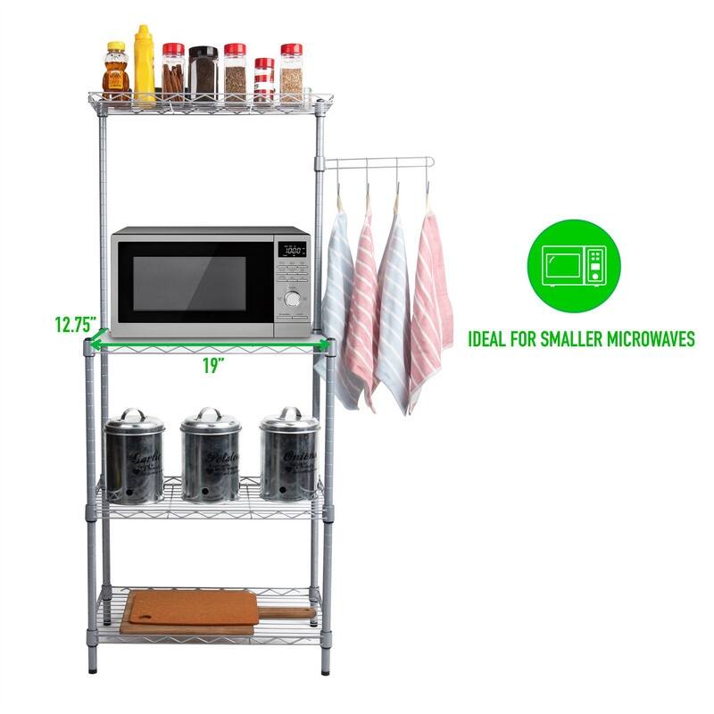 3-Tier Industrial Microwave Stand - 13.5"D x 21.25"W x 49.5"H