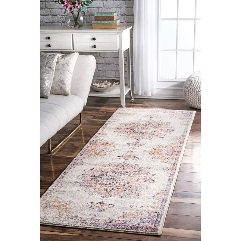 Nuloom Vintage Persian Medallion Faded Area Rug