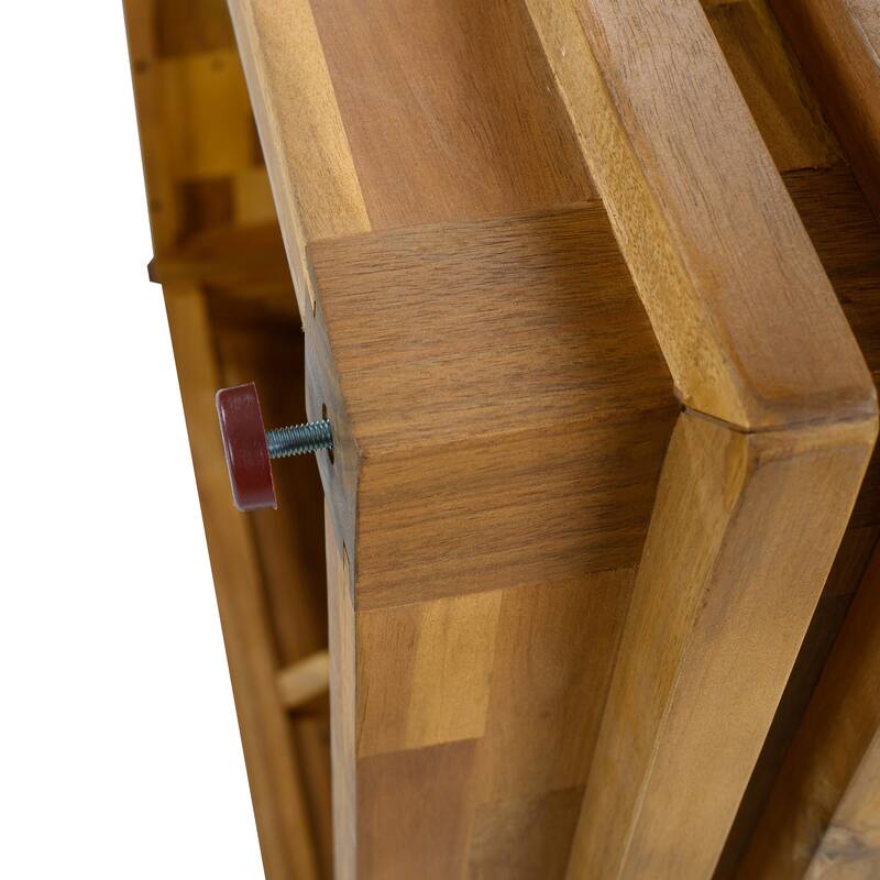 Christopher Knight Home - Outdoor 2-Piece Wood Conversation Set with Cushions and Side Table