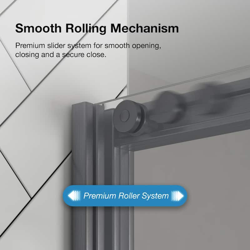 Zora Sliding Clear Alcove Shower Door