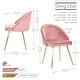 preview thumbnail 12 of 40, Porthos Home Daija Velvet Dining Chairs with Gold Legs