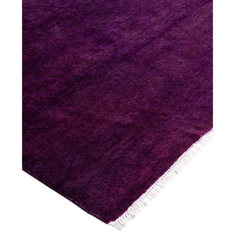 Overdyed One-of-a-Kind Hand-Knotted Area Rug - Purple - 6' 1" x 9' 5"