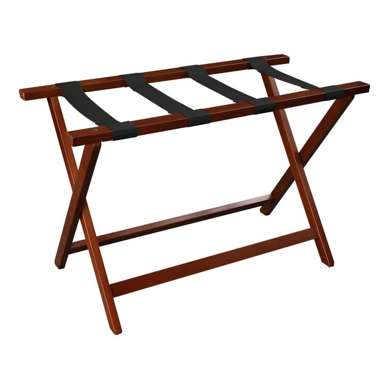 Heavy Duty 30-inch Extra Wide Luggage Rack - Walnut