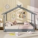 preview thumbnail 24 of 28, Gymax Wooden House Bed Twin to King Daybed w/ Safety Rails & Decorable