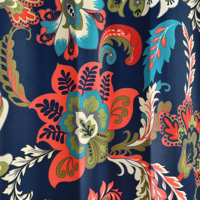 Lush Decor Zara Jacobean Room Darkening Window Curtain Panel Pair