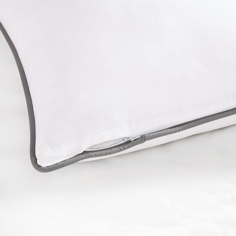 Brooklyn Loom Solid Contrast Piped Decorative Pillow