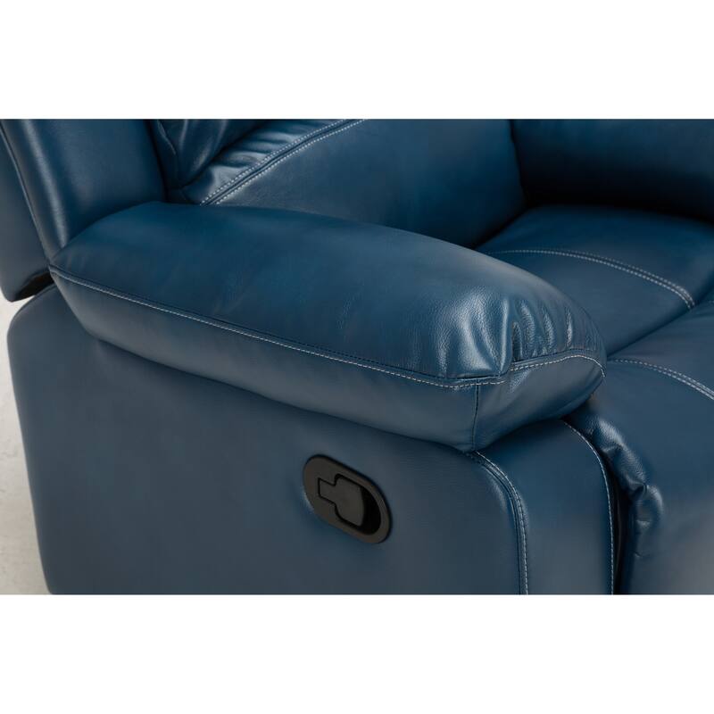 Charlotte Navy Blue Leather Gel Recliner