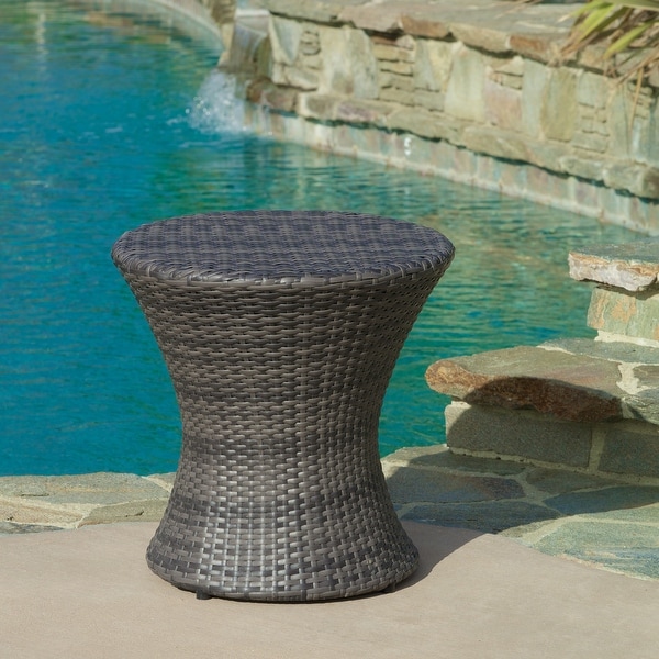Adriana Outdoor Boho Wicker Accent Table by Christopher Knight Home. Opens flyout.