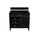 preview thumbnail 5 of 34, James Martin Vanities Brittany 36" Single Vanity, Black Onyx Black Onyx Cabinet Base Only - No Top