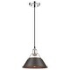 preview thumbnail 3 of 10, Golden Lighting 3306-M CH Orwell 10" Wide Mini Pendant