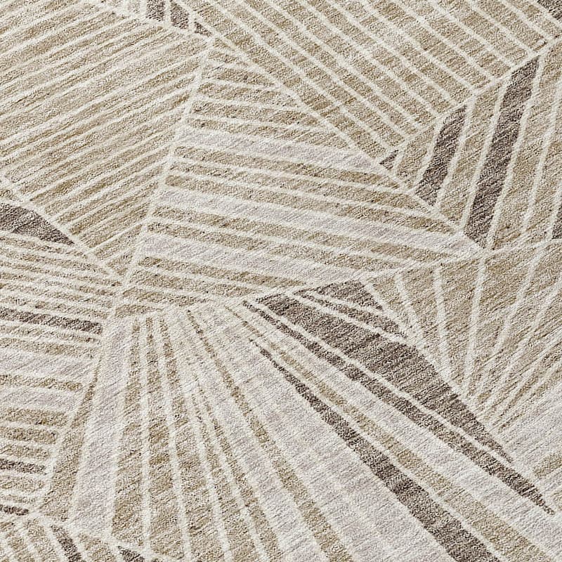 Machine Washable Indoor/ Outdoor Chantille Modern Mosaic Rug