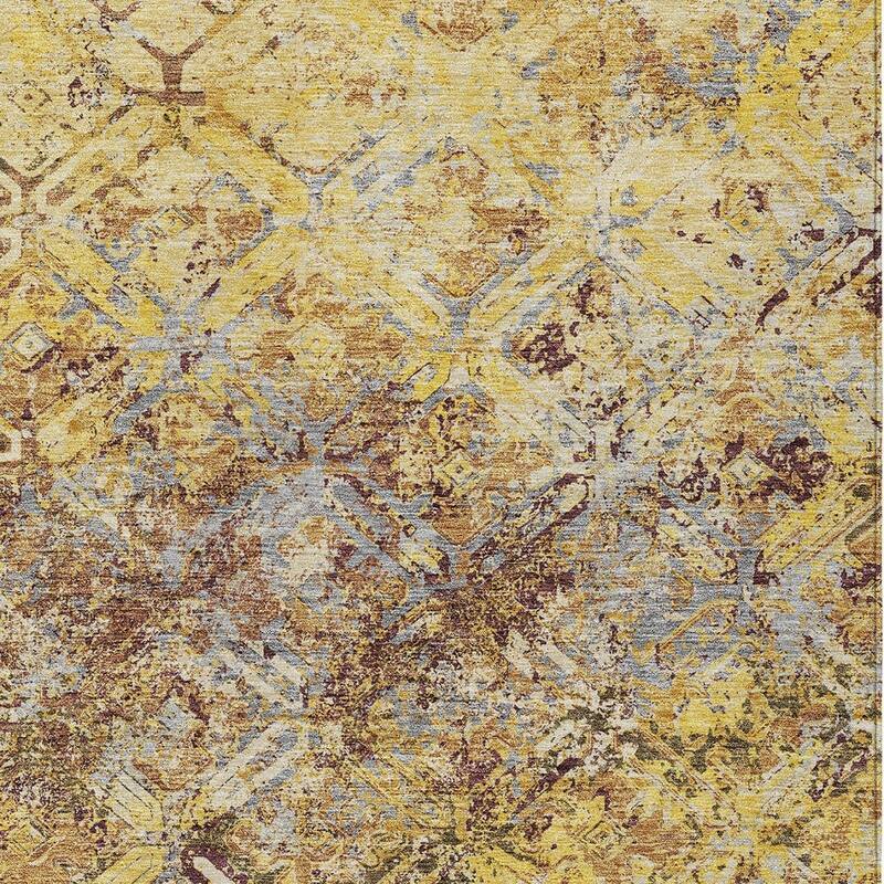 HomeRoots Geometric Transitional Rectangle Outdoor Rug