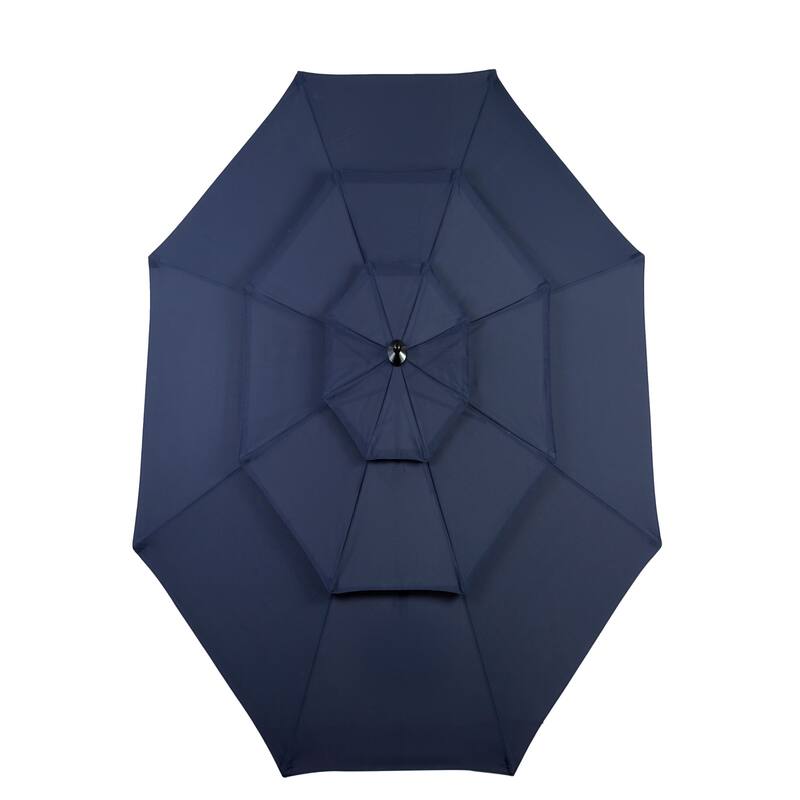 Topcraft 10ft Aluminum 3 Tier Tiltable Market Umbrella
