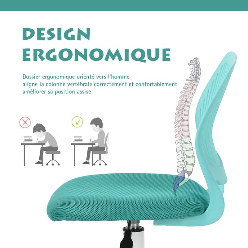 Homylin Colorful Mesh Task Chair for Teen