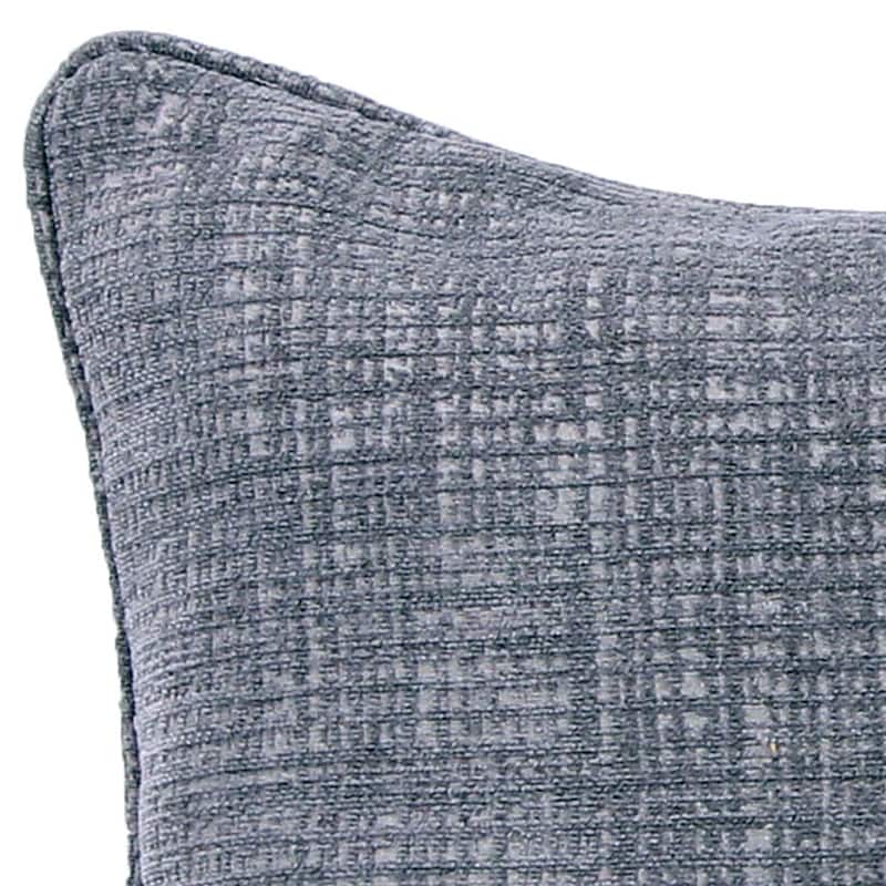 18" x 18" Hatched Solid Indoor Throw Pillow with Welt
