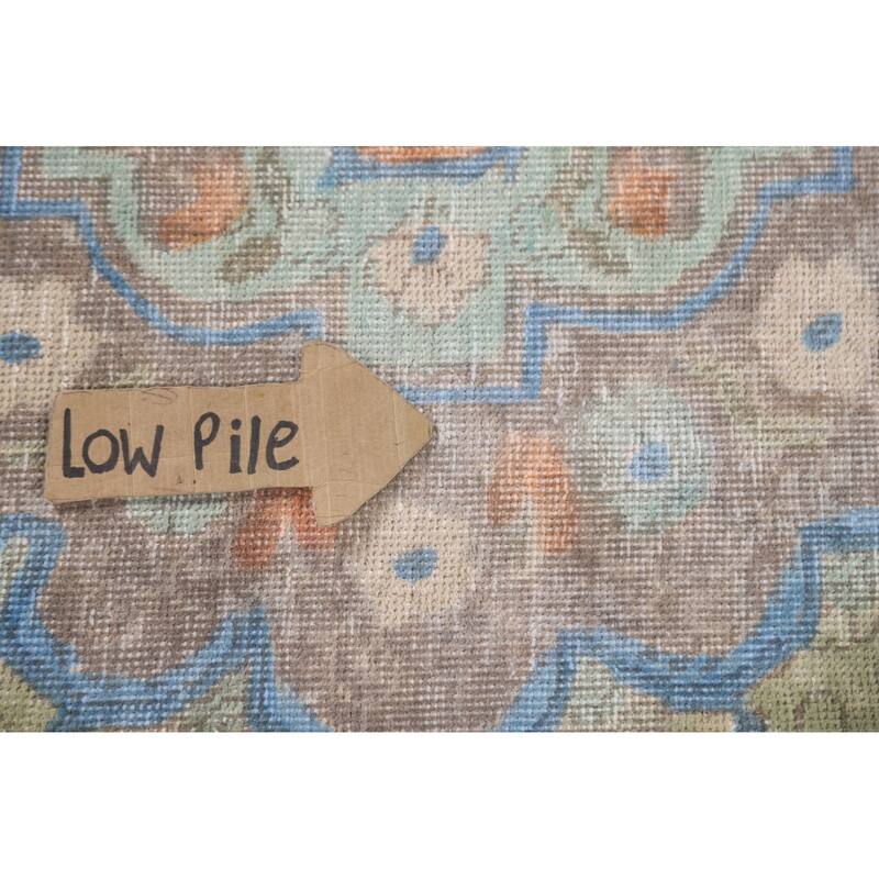 Hand Knotted Oriental 100% Wool Carpet Traditional Medallion Green Tabriz Area Rug - 9' 5'' X 6' 7''