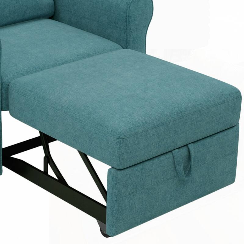 Convertible Sleeper Chair Bed with Adjust Backrest Into a Sofa