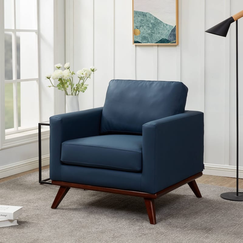 Chester Modern One-Seater Sofa Leather Or Mesh Upholstery Accent Arm Chair for Living Room Bedroom Lounge - 33.46