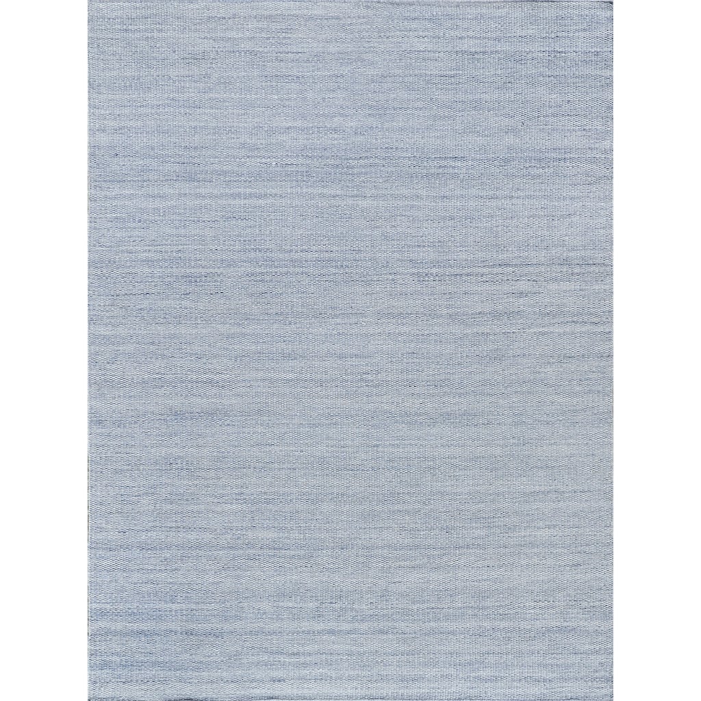 Loro Indoor/Outdoor Flatweave PET yarn Light Blue Area Rug.