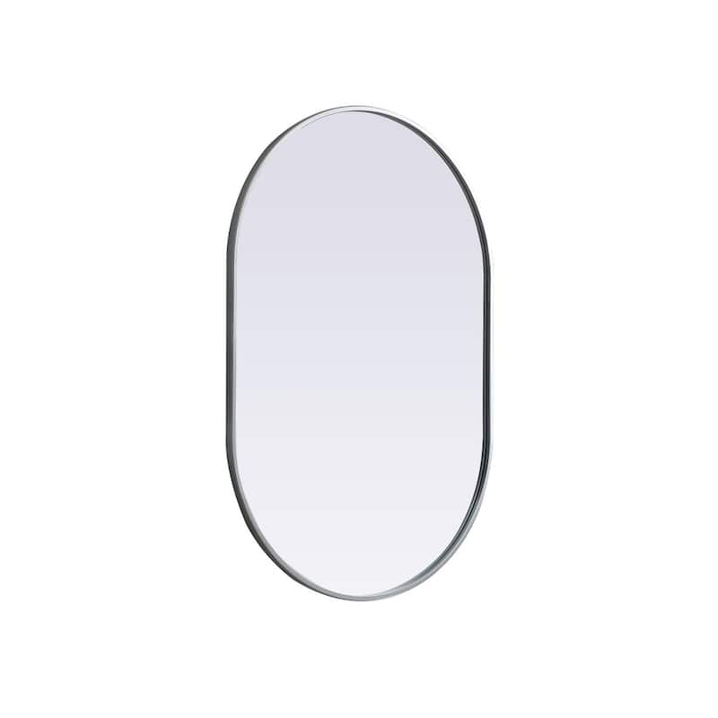 Indigo Home Metal Frame Oval Mirror 27x40 Inch