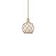 Option Champagne Bronze / White Glass with Brown Rope