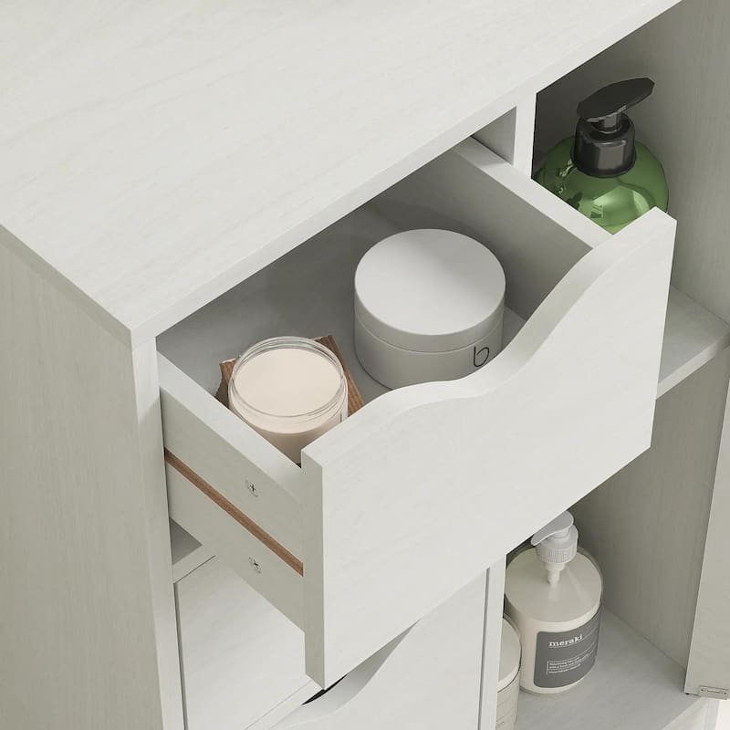 Freestanding Storage Cabinet, Bathroom Floor Cabinet with 4 Drawers