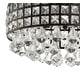 preview thumbnail 9 of 10, Evelyn 14.5" 3-Light Crystal Drops/Metal LED Flush Mount, Black by JONATHAN Y