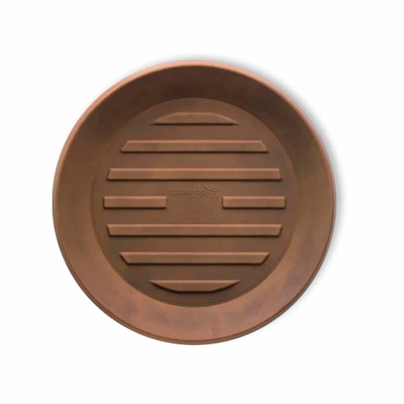 Universal Round Plant Saucer, Heavy Duty Planter Tray - 15'' inner x 20" outer - Rust