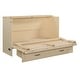 preview thumbnail 7 of 8, Wood Murphy Bed with Large Drawer and Charging Station, Foldable Cabinet Wall Chest Bed with Rattan Finish, Wood Slats Support