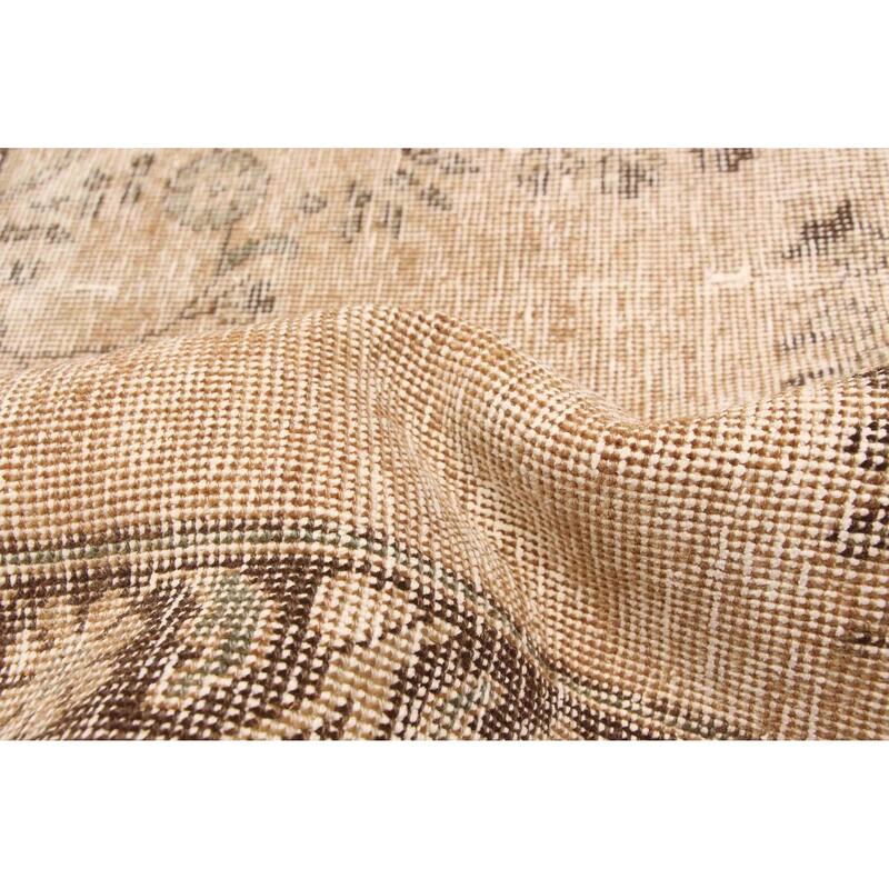 ECARPETGALLERY Hand-knotted Antalya Vintage Tan Wool Rug - 7'1 x 11'4