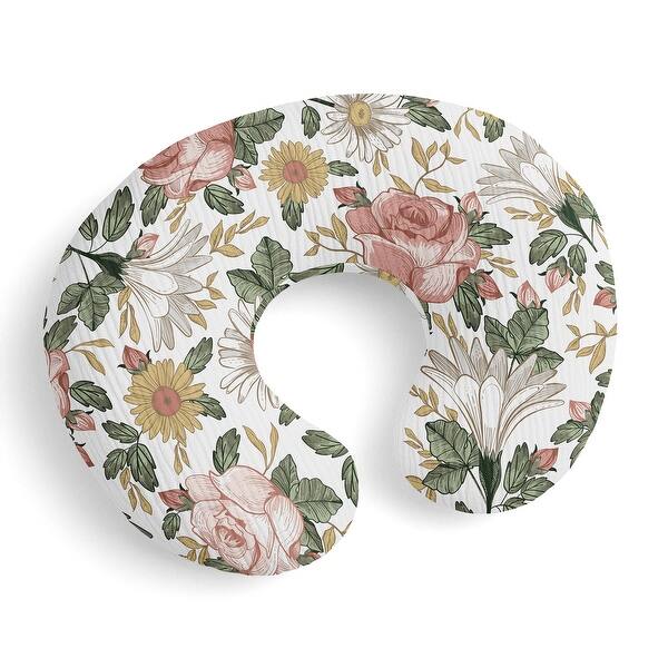 slide 2 of 6, Sweet Jojo Designs Vintage Floral Boho Girl 100% Cotton Muslin Nursing Pillow Cover Case - Bohemian Shabby Chic Flower Farmhouse