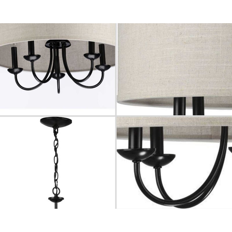 Progress Lighting 5 Light 22" Wide Drum Chandelier
