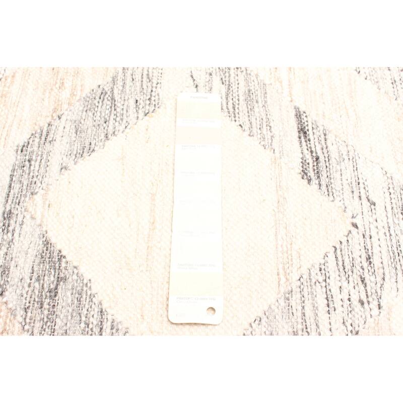 ECARPETGALLERY Flat-Weave Ankara FW Cream Wool Kilim - 5'5 x 7'5