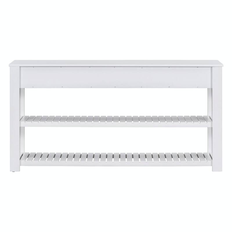 Stylish Entryway Console Table with 4 Drawers and 2 Shelves