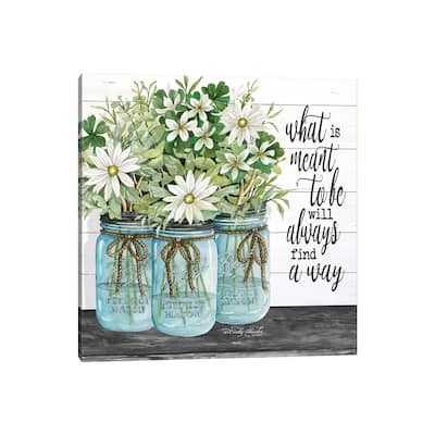 iCanvas "Blue Jars - What is Meant to Be" by Cindy Jacobs Canvas Print