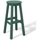 preview thumbnail 51 of 97, Laguna Hdpe All Weather Outdoor Patio 29" Round Bar Stool Dark Green