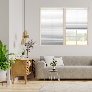 72-inch White Light-filtering Pleated Shade