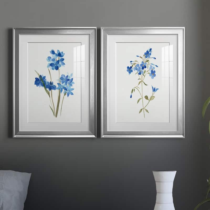 Blue Blossom Botanical I Premium Framed Print - Ready to Hang