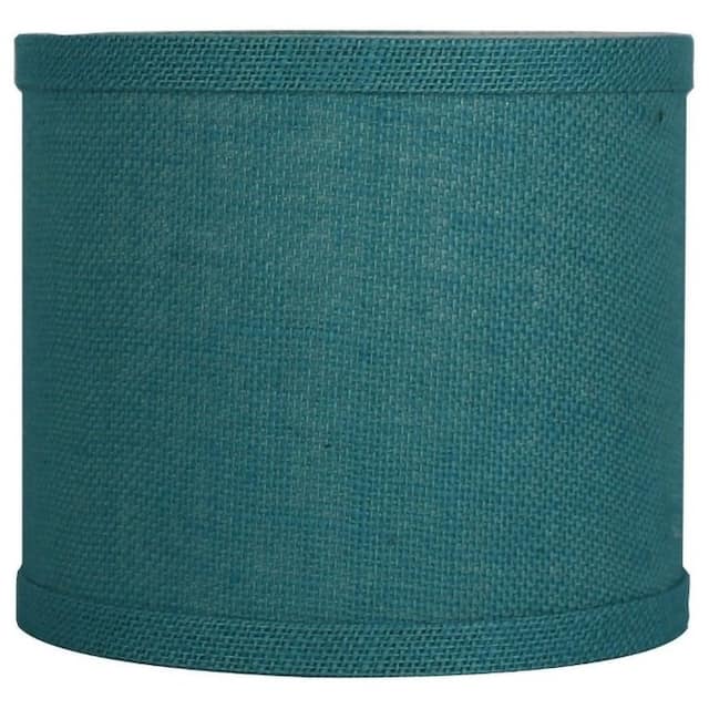 Classic Burlap Drum Lampshade, 8-inch to 16-inch Bottom Size Available - 8" - Spa
