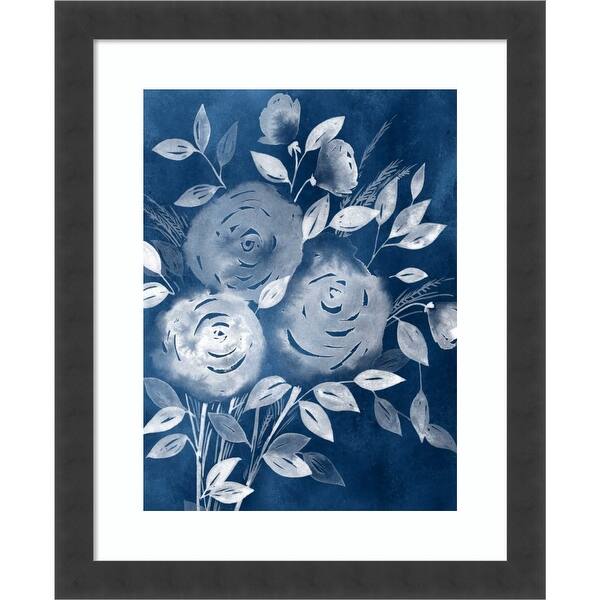 slide 1 of 29, Cyanotype Roses I by Grace Popp Framed Wall Art Print