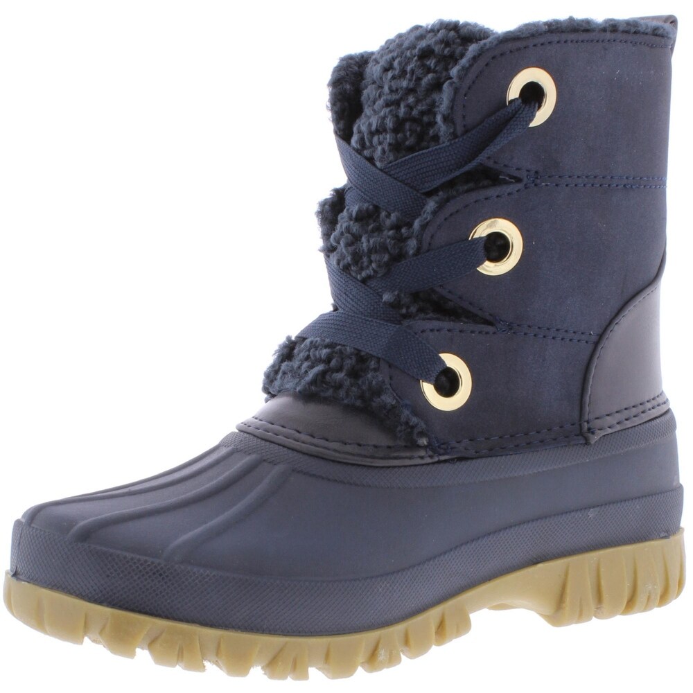 womens navy blue snow boots