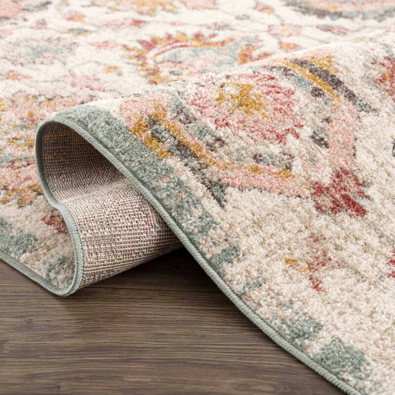 Hauteloom Twilight Living Room, Bedroom Area Rug - Dusty Pink, Sky Blue, Light Gray - 2' x 3'