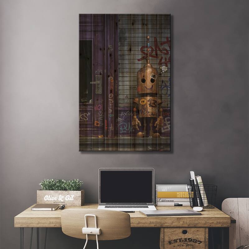 Empathy Print On Wood by Matt Dixon - Multi-Color