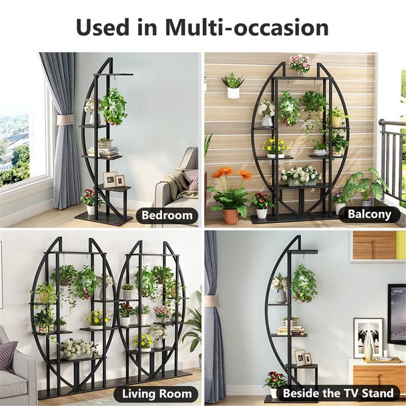 Wooden Plant Flower Display Stand 5-Tier Plant Stand Pack of 2